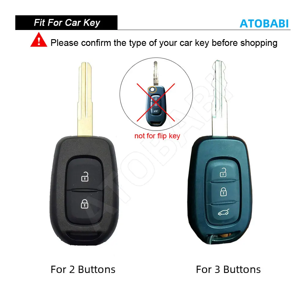 Leather Car Key Cover Bag For Renault Symbol Dacia Stepway Duster Logan Lodgy 2013-2021 Remote Control Fobs Shell Protector Case