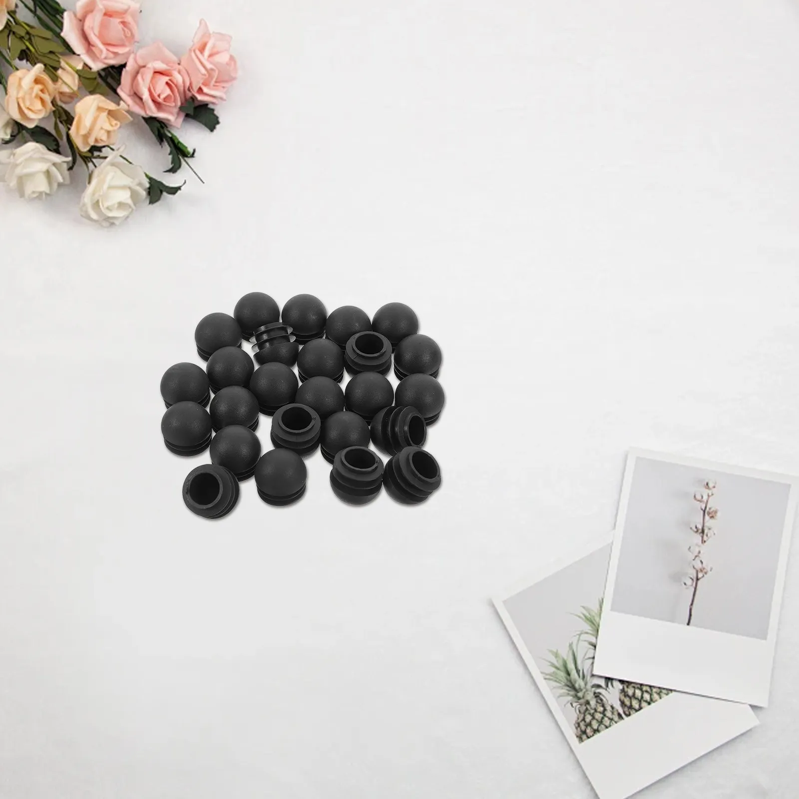 25Pcs Plastic Round Plug Insert for 22mm Pipe Tube Stopper Durable End Caps Home Industrial Furniture Accessories - view 6