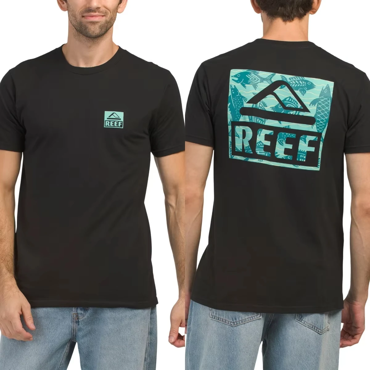 

Summer Men's T-shirt Reef Brand Print Casual Cotton Plus Size Y2k Tops Men's Short Sleeve Crew Neck Tee Comfortable Vacation Top