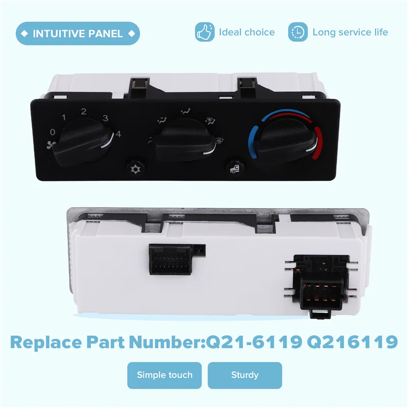 

ABQB-HVAC Control Panel For Peterbilt 337 348 389 Q21-6119 Temperature Control Panel Switch AC Air Conditioning Control Switch