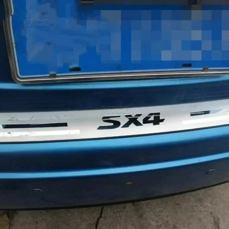 

2007-2012 Car Styling Car Covers High Quality Stainless Steel Rear Windowsill Panel Rear Bumper Protector Sill For Suzuki SX4