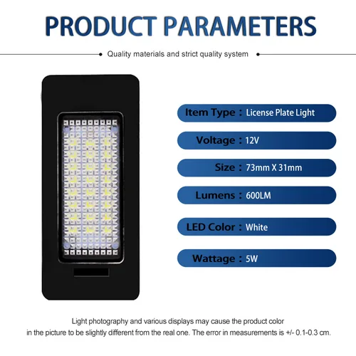 Imagen 2 del producto Luces LED de señal trasera para coche, luz de matrícula para Audi TT S TT RS 2008-2015 Canbus sin errores, 2 uds.