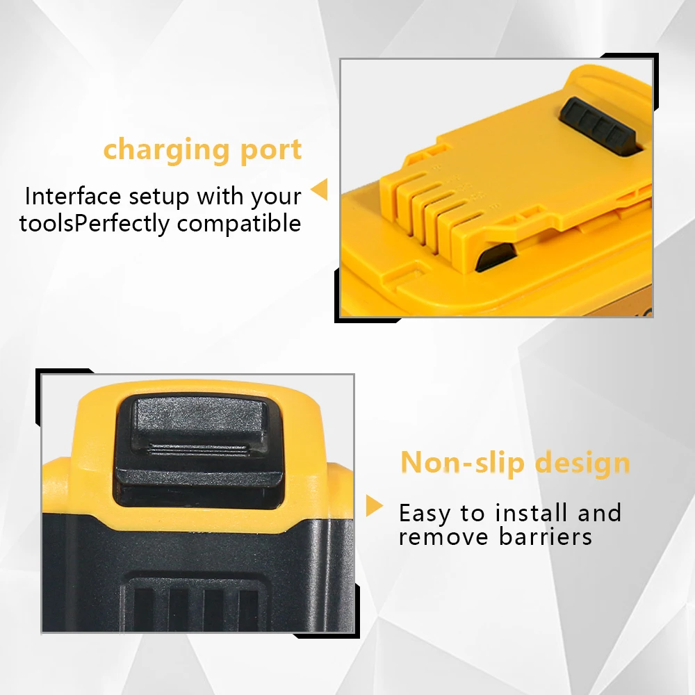 Pro baterii DeWalt 6,0 Ah 9,0 Ah 20 V, náhrada za DCB206 DCB205 DCB200 DCF845 DCF850 DCF892 DCF911 elektrické nářadí, 18650 Li-ion - náhled 2