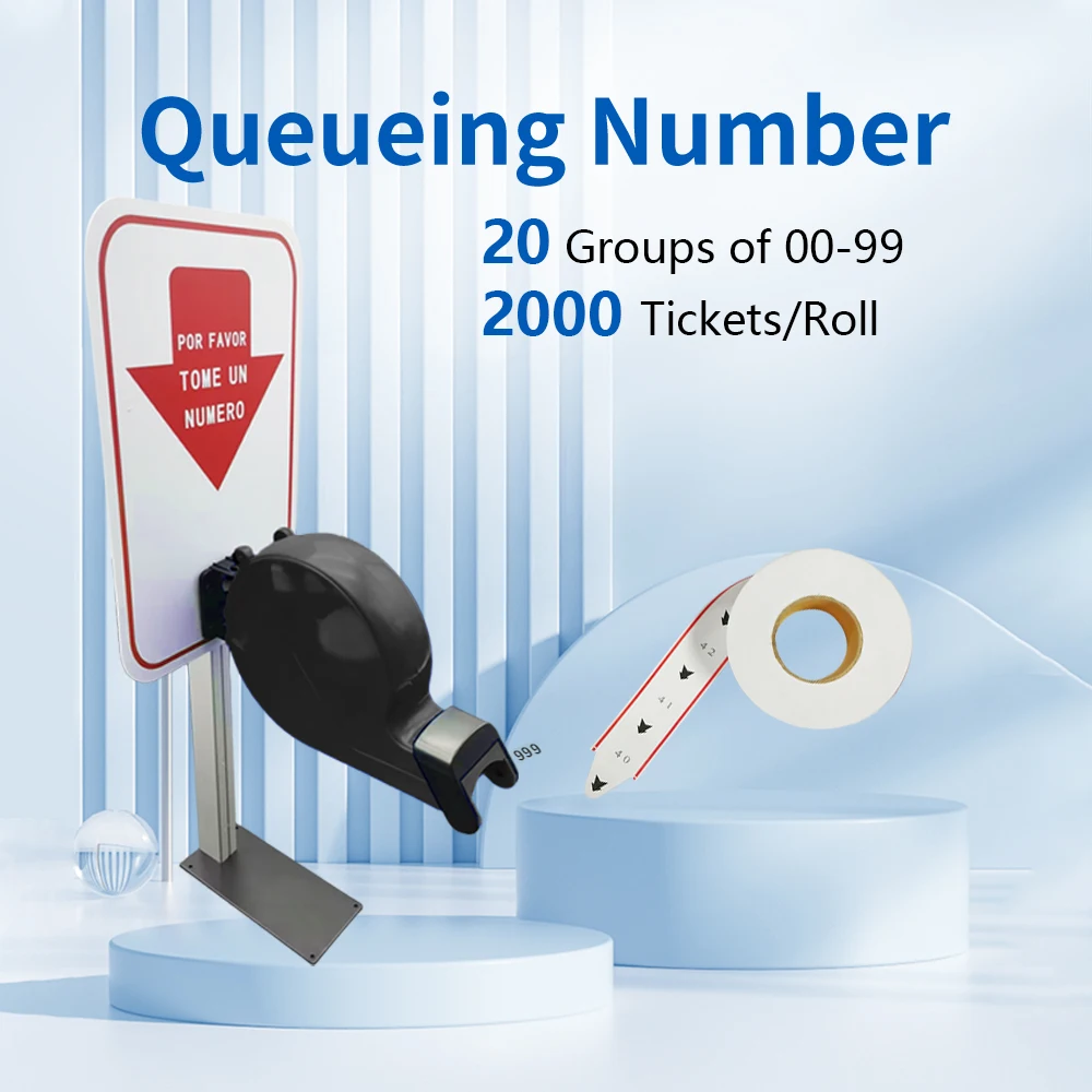 Queue Management System Restaurant Pager Waiting Number Calling Turno 2-Digit Display Host Display Counter Ticket Dispenser