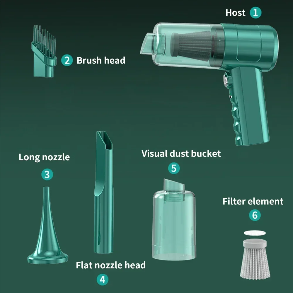 Portable Car Vacuum Cleaner Wireless Vacuum Cleaner Strong Suction Handheld Vacuum Cleaner Powerful Blower for Car Home