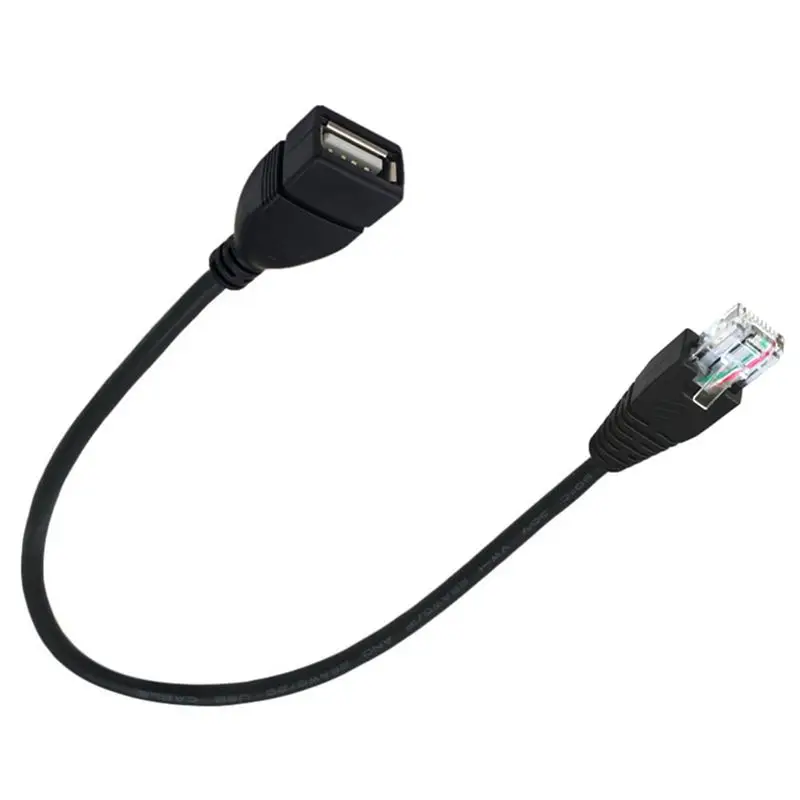 Cable USB A hembra A Ethernet, adaptador macho RJ45 8P A USB AF, 0,3 metros