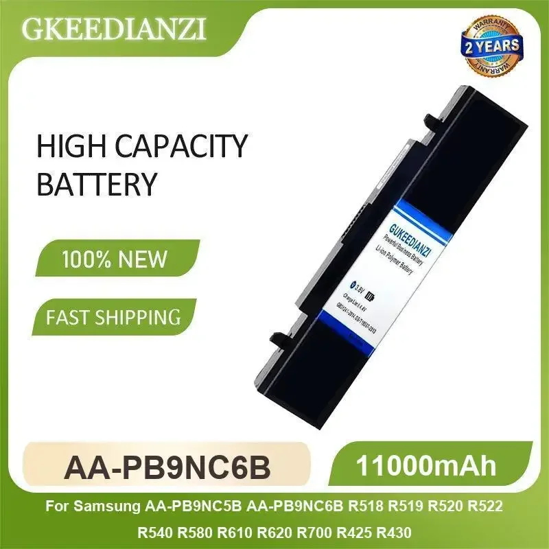 

AA-PB9NC6B Laptop Battery For Samsung AA-PB9NC5B AA-PB9NC6B R518 R519 R520 R522 R540 R580 R610 R620 R700 R425 R430 11000mAh