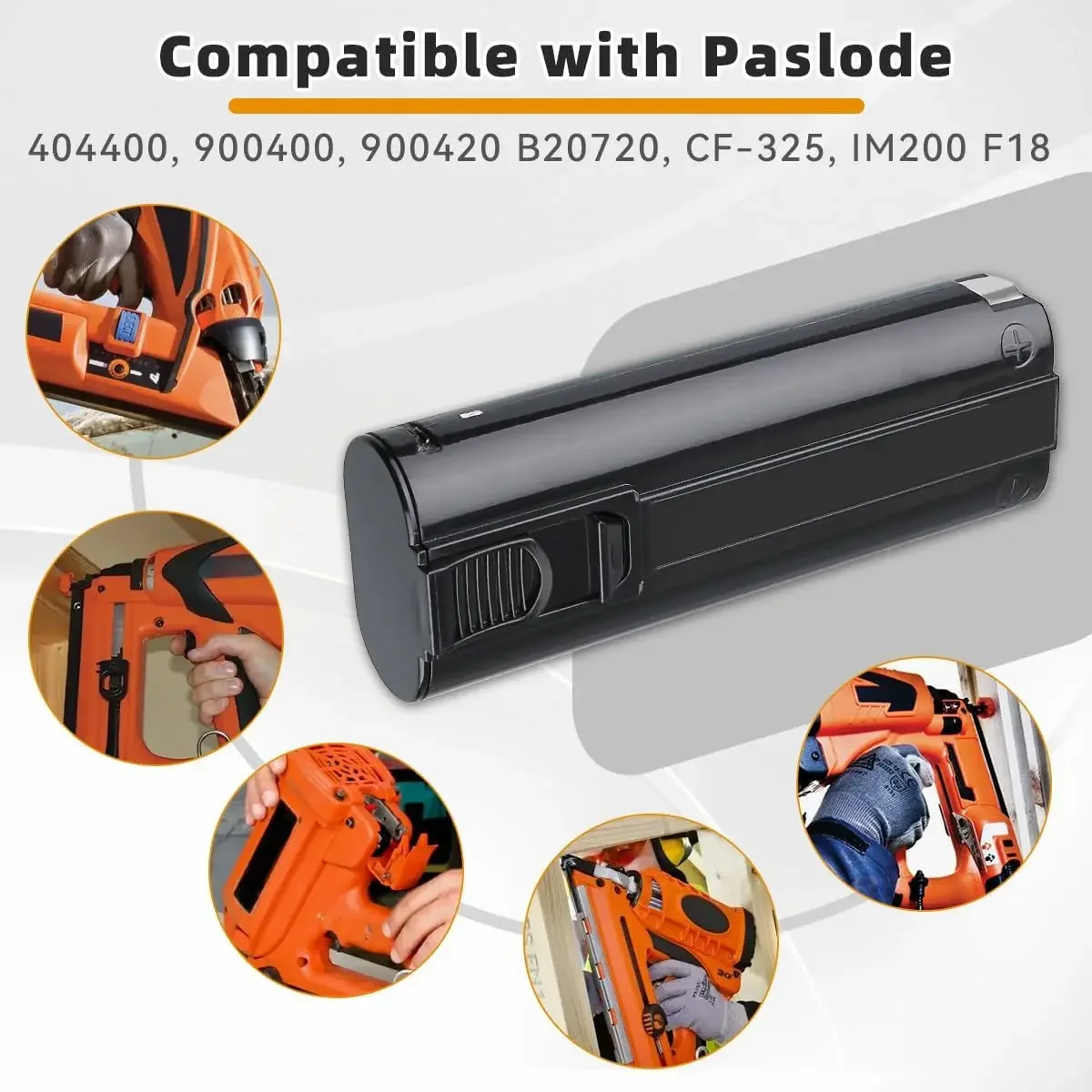 1/2/4 Uds 4.8Ah NI-MH 404717 batería de repuesto para Paslode 6V B20544E BCPAS-404717 404400 900400 Pin de batería de herramienta