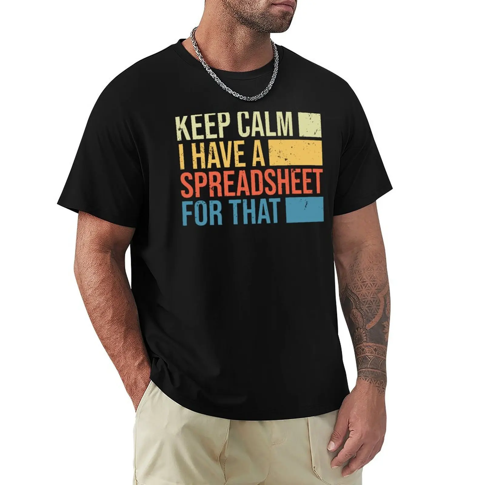 Keep Calm I Have A Spreadsheet For That: Accounting Gift Funny Accountant T-Shirt Big and Tall Casual T-Shirt
