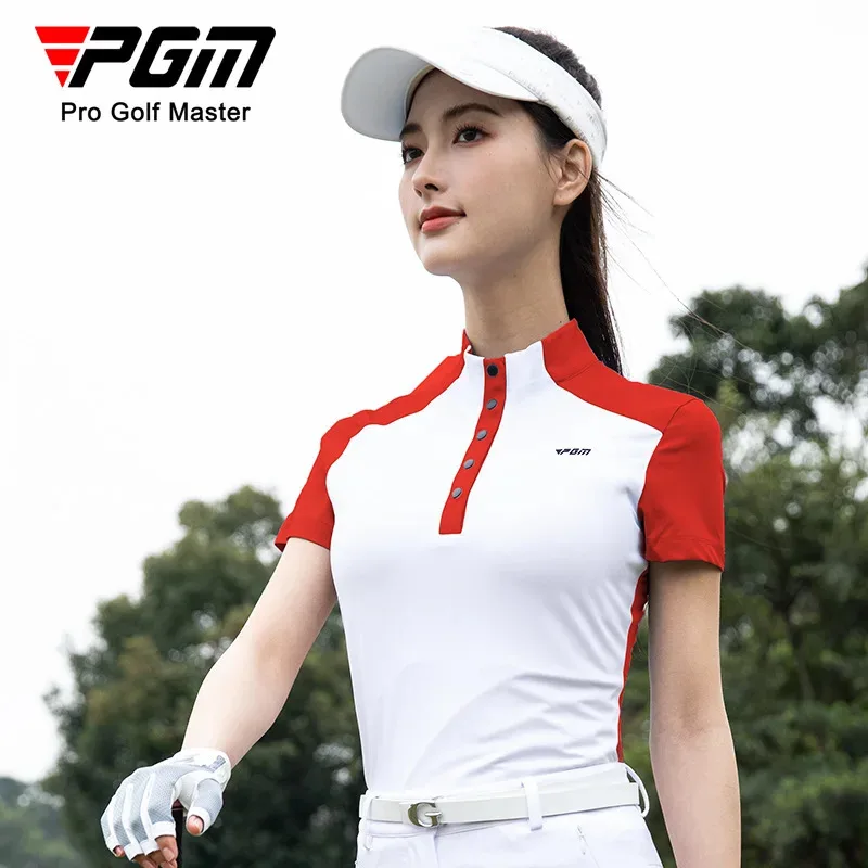 

PGM Women's Golf T-shirt Spring/Summer Tennis Polo Sports Top YF784
