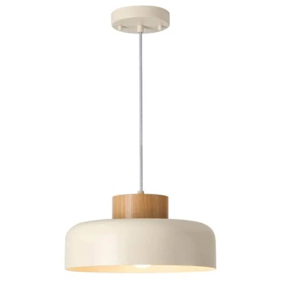 Modern Pendant Lights Natural Wood Cap Simple Hangg Light Fixture for Kitchen Island Dg Room