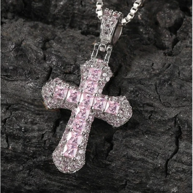 

Silver Plated Fashion mini Cross Versatile Short Necklace Clavicle Chain Women with Inlaid Diamonds Trendy Dinner Party Jewelry