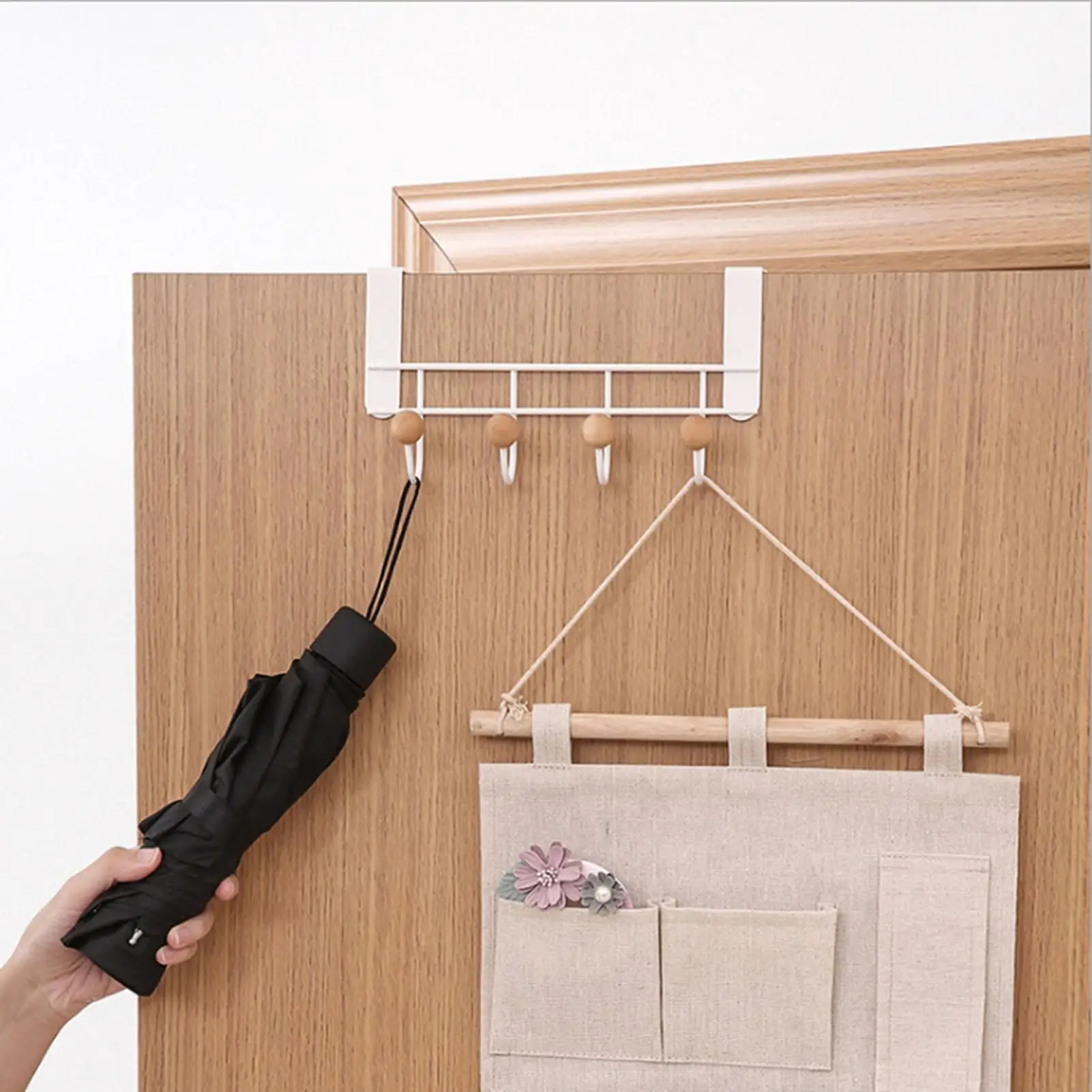 Über-Tür-Haken, Türhaken mit platzsparendem Design, Handtuchhalter, Kleiderständer, rostbeständig, für den Eingangsbereich, die Küche