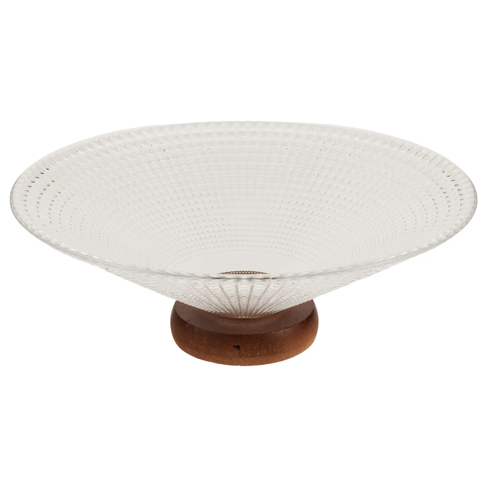 

1 шт. стеклянная тарелка с деревянной основой, современный дизайн для кухни, миска для фруктов, прозрачный поднос для салата, большая прозрачная сервировочная тарелка для фруктов