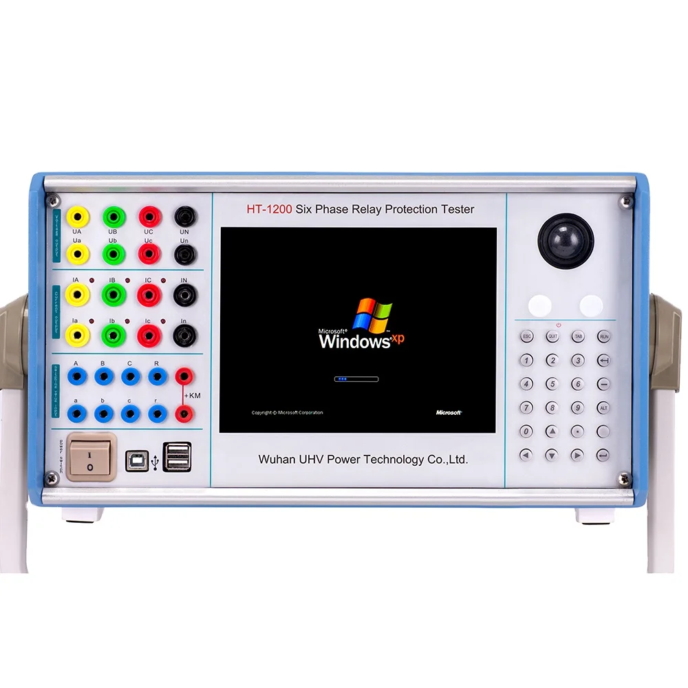 B UHV-1200 6 Phase Protective Relay Testing Device Universal Protection Relay Tester Six Phase