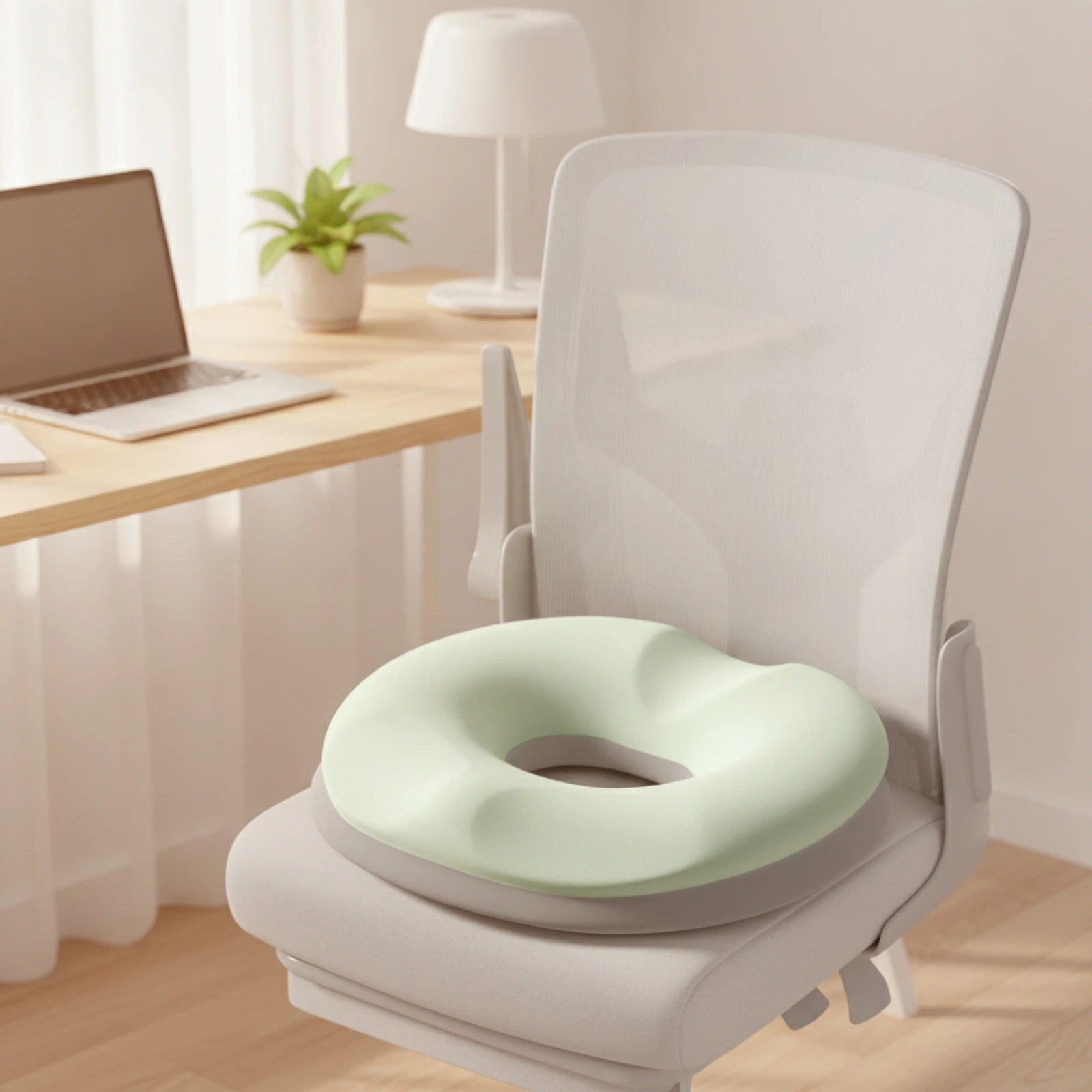 Memory Foam Seat Cushion Contoured U-Shaped Seat Cushion Chair Pad Breathable Stable for Office Workers, Desk Chairs