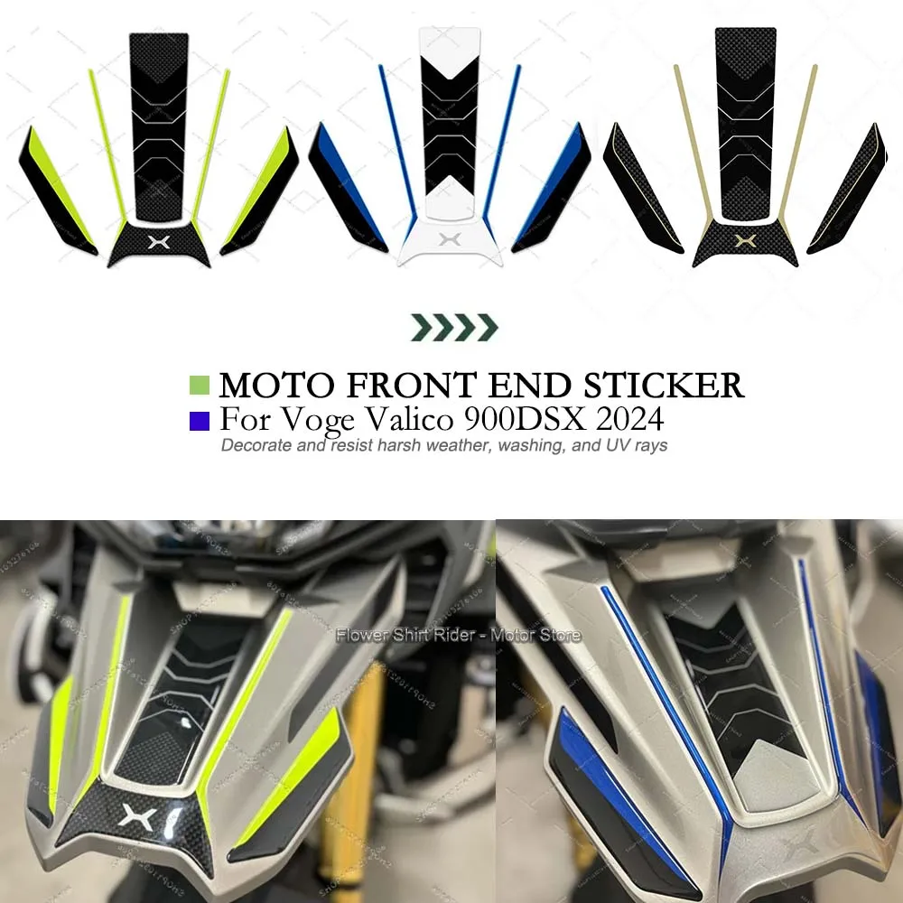 

3D Epoxy Resin Sticker Waterproof Scratch-Resistant Motorcycle Front Beak Flower Protective Sticker for Voge Valico 900DSX 2024