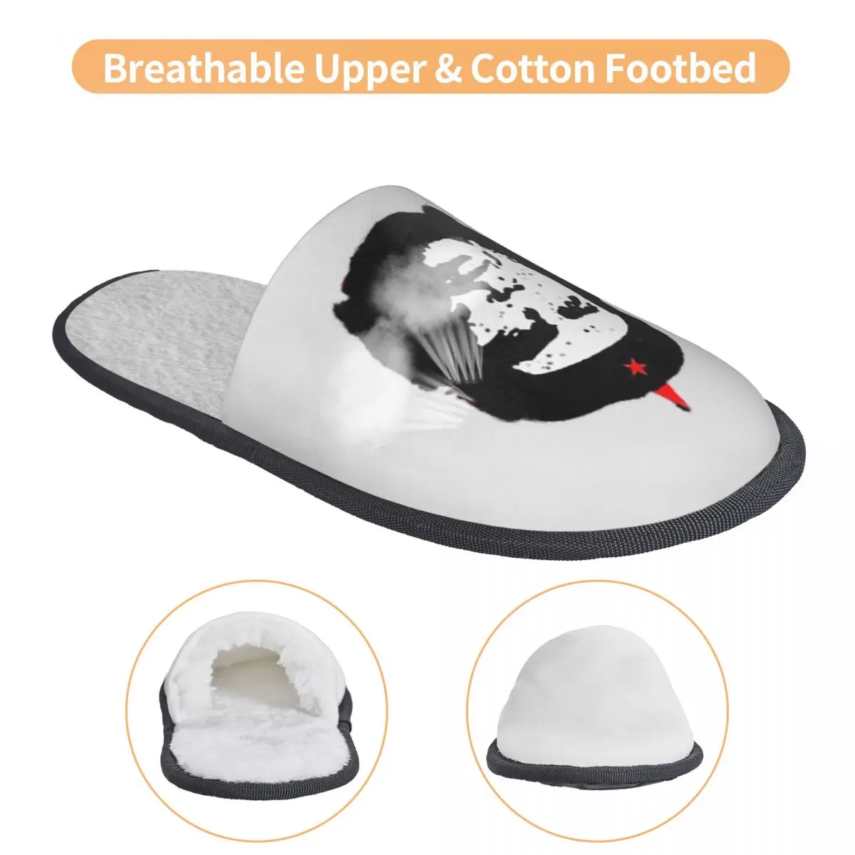 مخصص تشي غيفارا النعال رغوة الذاكرة الدافئة الناعمة النساء شبشب منزل غرفة نوم أحذية مريحة