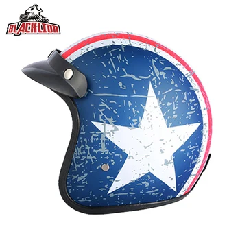 خوذة دراجة نارية كلاسيكية مفتوحة الوجه ، خمر ، نصف مفتوح ، طائرة ، موتوكروس ، إكسسوارات ، مواسم أربعة