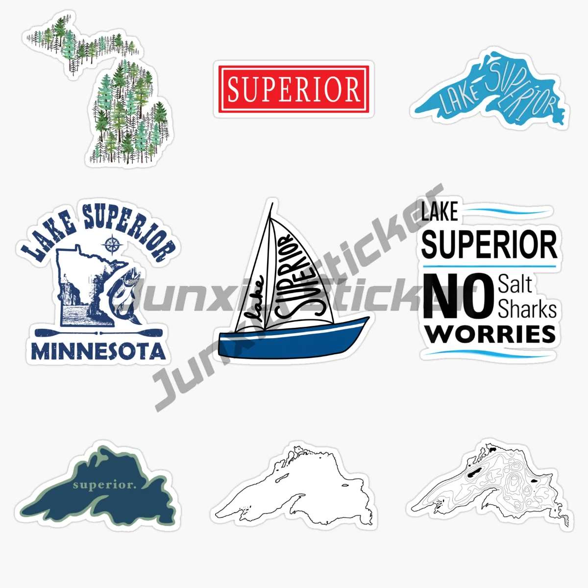 

LAKE SUPERIOR MINNESOTA Clear and Pure The World's Largest Freshwater Lake Car Sticker Vinyl Self-adhesive Decorative Decal