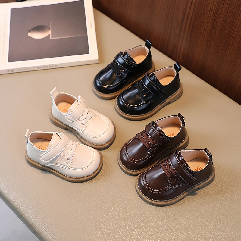 Baby Boys Soft Leather Shoes 2026 New Spring Toddler Dress Shoes Non-slip Classic Simple First Walker Party Wedding Daily Wear
