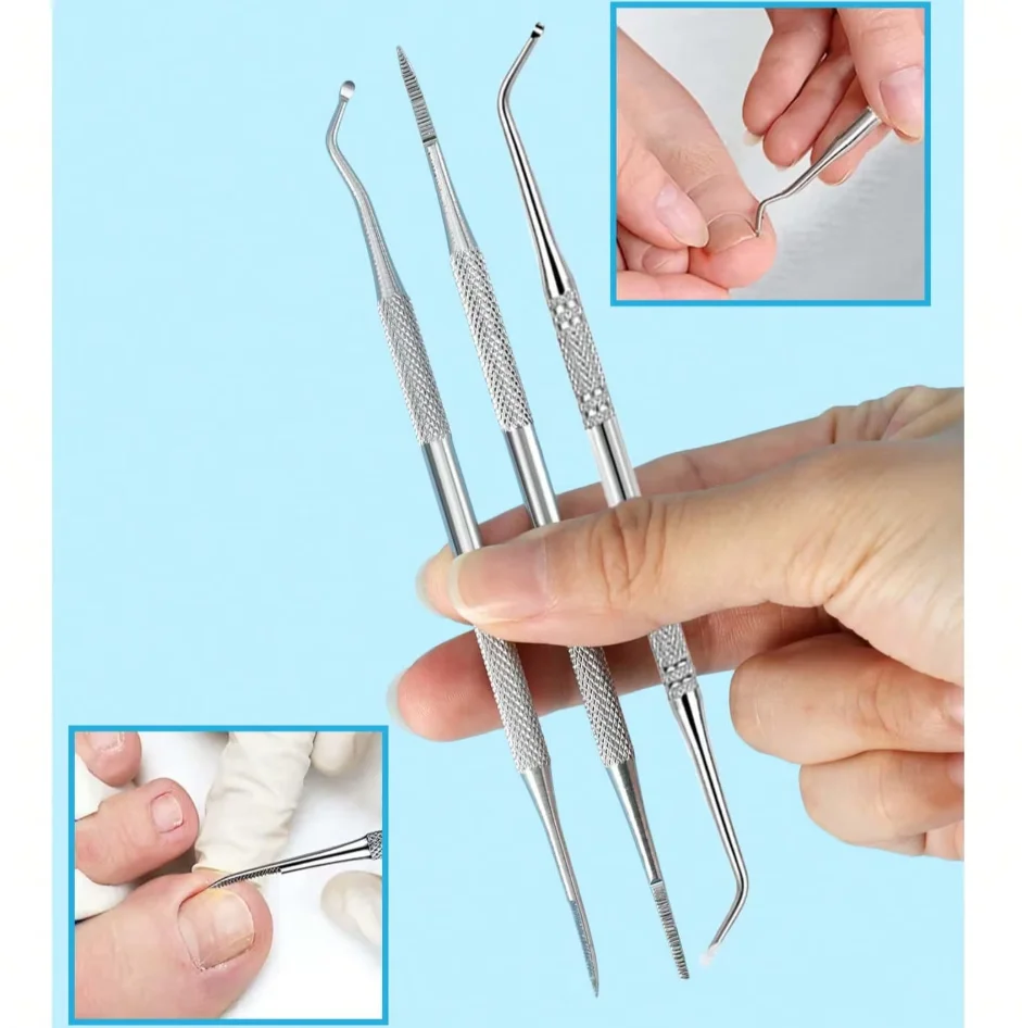 Professional Ingrown Toenail Removal Tool Kit Stainless Steel Nail Lifter Clipper File Pedicure Foot Care Kit for Home Use