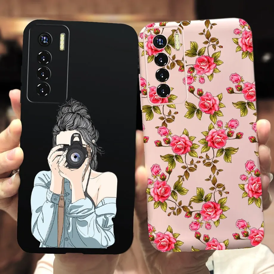 For Tecno Camon 17 Pro Case Soft TPU Matte Silicone Back Cover Camon 17P 17Pro Camon17 Camon17 Phone Case Capa Leopard Print Bag