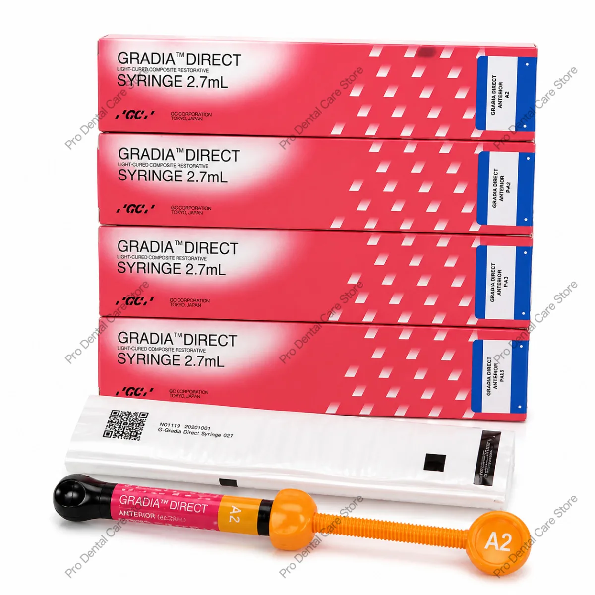 GC Dental Composite Nano Resin Syeinge 2.7ml GRADIA™ DIRECT  Filling Materials  Photocuring Nursing Repair Dentistry Supplies
