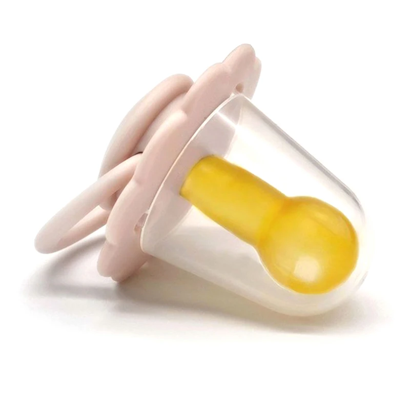 Chupete de cabeza redonda de leche materna de imitación, goma Natural, respetuoso con el medio ambiente, insípido, para bebés de 0 a 36 meses, 1 ud.