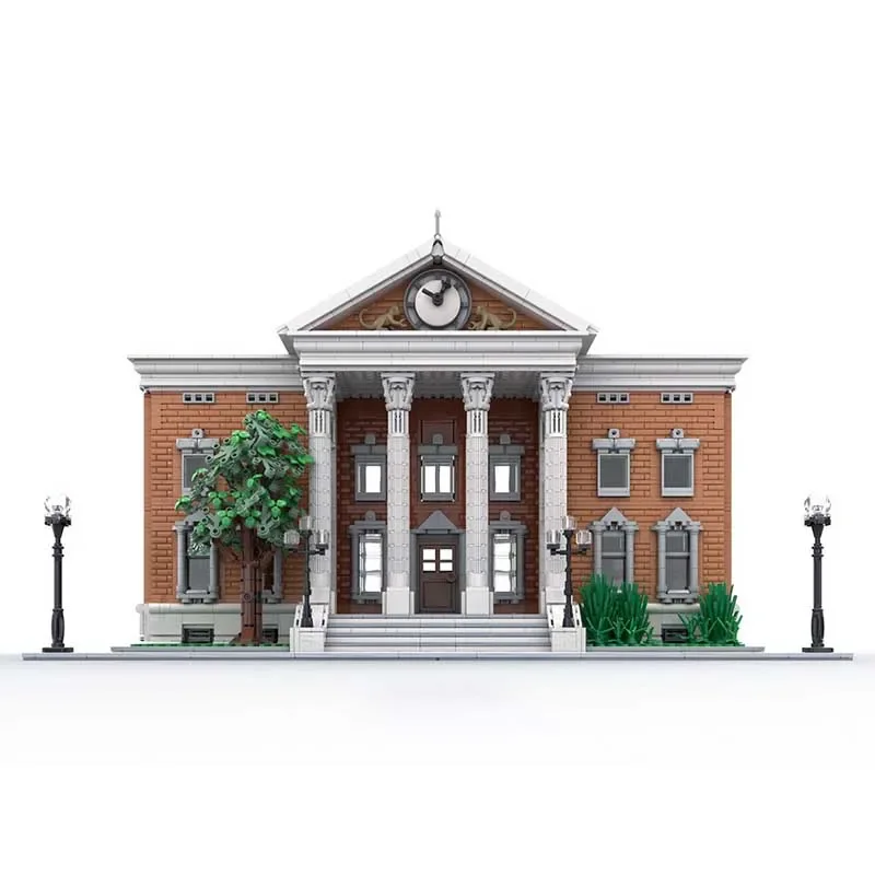 Moc Building Blocks Back to the Future Clock Tower City Street View Model Technology Bricks Construstion Gifts DIY Assembly Toys