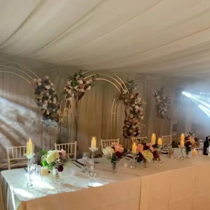 Arrière-plan mural de luxe pour fête en plein air, cadre d'affichage en arc de fleurs, accessoires de fond pour événement de mariage, support de décoration pour panneau Floral