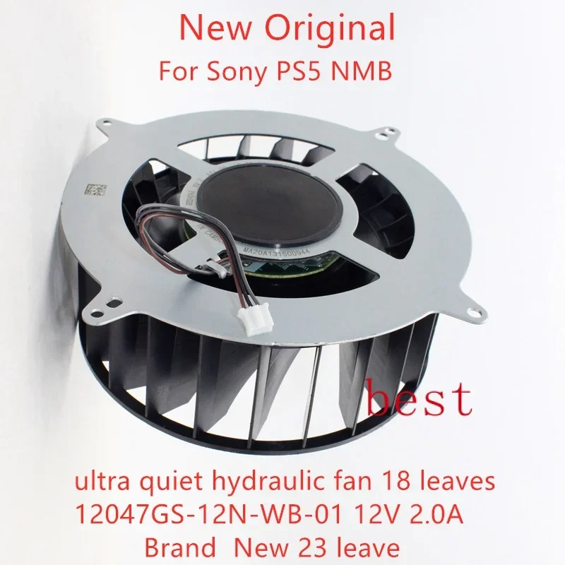 

New Original Laptop Cooling Fan For Sony PS5 NMB ultra quiet hydraulic fan 18 leaves 12047GS-12N-WB-01 12V 2.0A New 23 leave