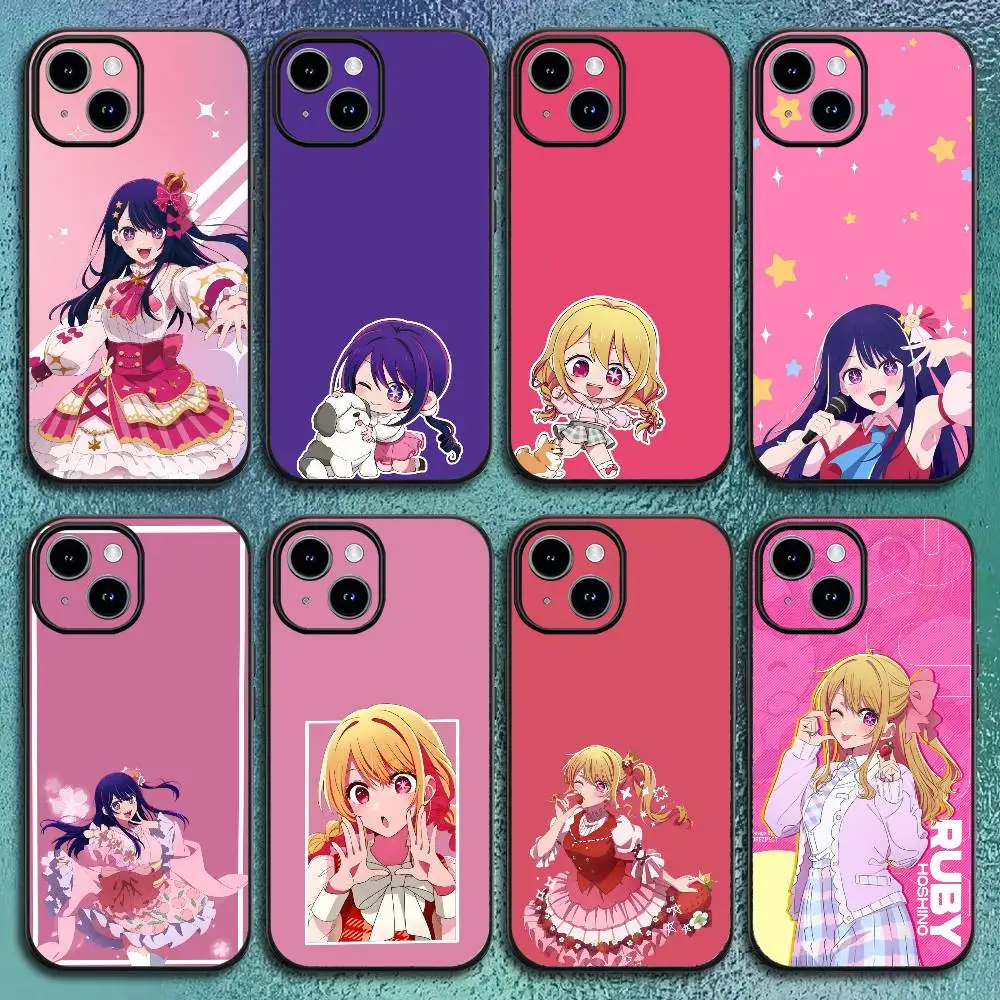 Anime O-Oshi no K-Ko Handyhülle für iPhone 17 12 13 14 15 16 Pro Max Plus Klassische schwarze Softshell