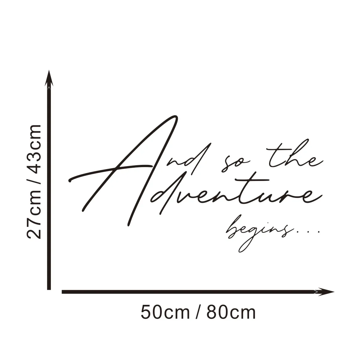 

And So The Adventure Begins" Large Vinyl Decal - Car/Van/Camper/Motorhome Styling Sticker, Perfect for Outdoor Enthusiasts