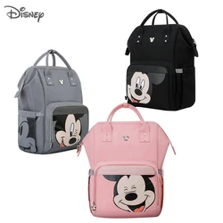 Disney-Bolsa de pañales de gran capacidad, mochila aislante para mamá, mochila de viaje de maternidad multifuncional, bolsa de pañales para el cuidado del bebé