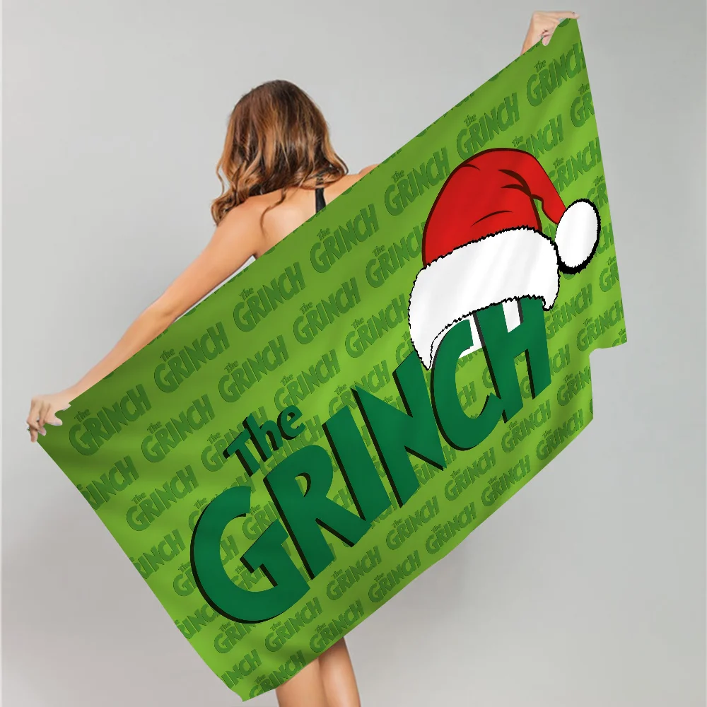 Cartoon The G-Grinch Microfiber Printed Beach Towel Mountain Climbing Yoga Beach Swimming Running Absorbent Soft Towel