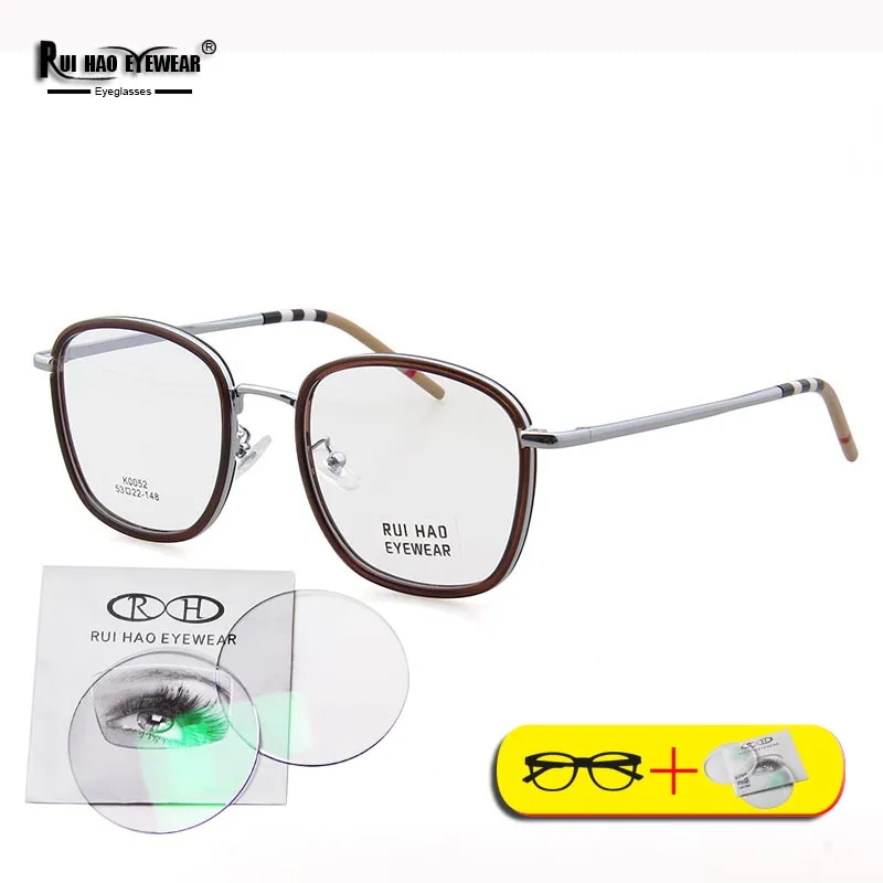 

Customize Recipe Glasses Unisex Prescription Eyeglasses Retro Full Glasses Frame Fill Lenses Myopia Progressive Spectacles