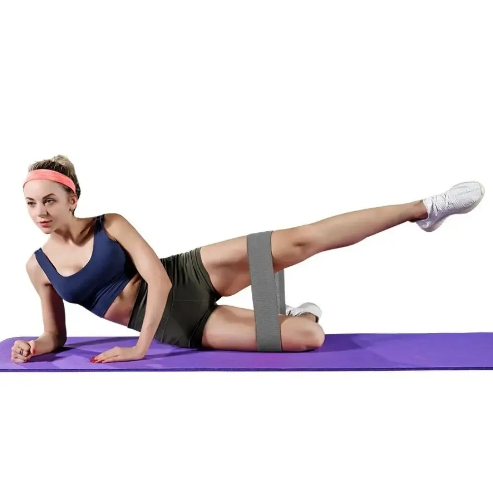 Polyester Resistance Band Anti Rolling Thickened Design Hip Band High Elasticity Stretch Resistant Exercise Band Leg Shaping