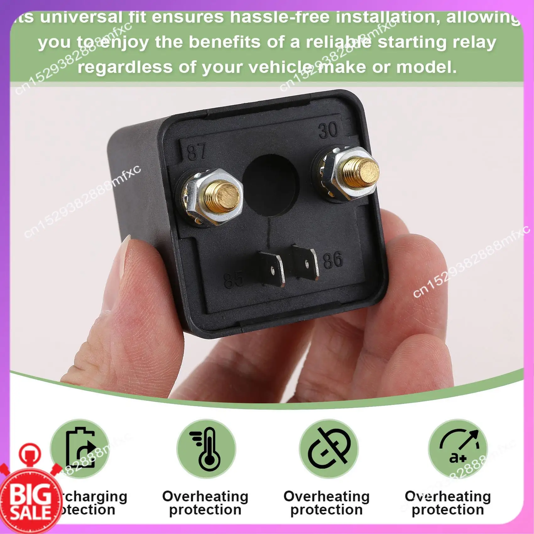 Big Deal High Current Relay Starting Relay Power Car Truck Motor Automotive Heavy Current Start Relay Low Power Consumption