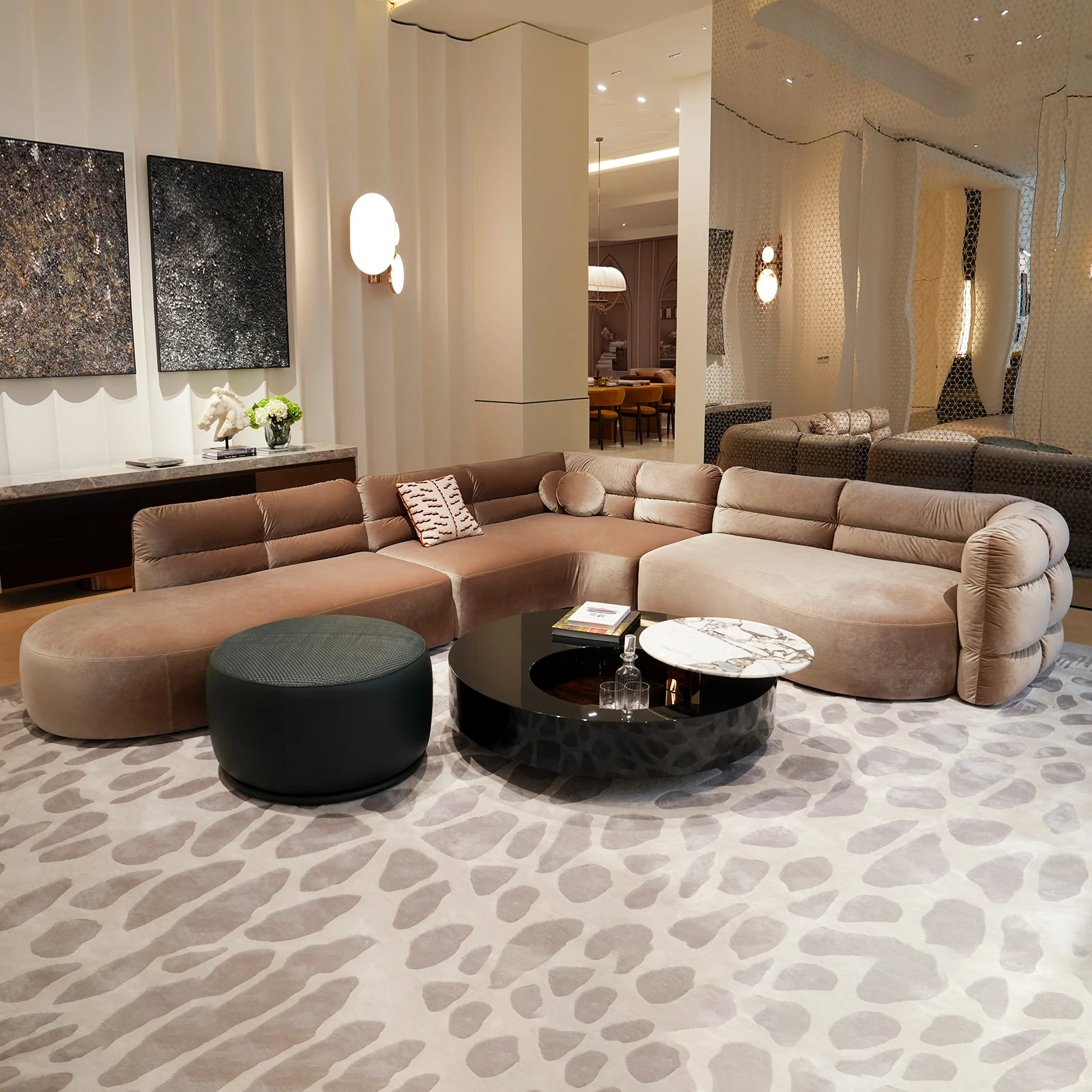 

#Modern Luxury Home Corner Sofa Italian Design Couch Living Room Sofa Hotel Villa Modular Sectional Soft Fabric