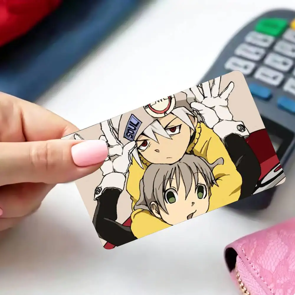 COOL M-Manga Soul Eater  4pcs 1Set Card Stickers Small Waterproof Chip 4PCS Card Sticker Anti-Scratch