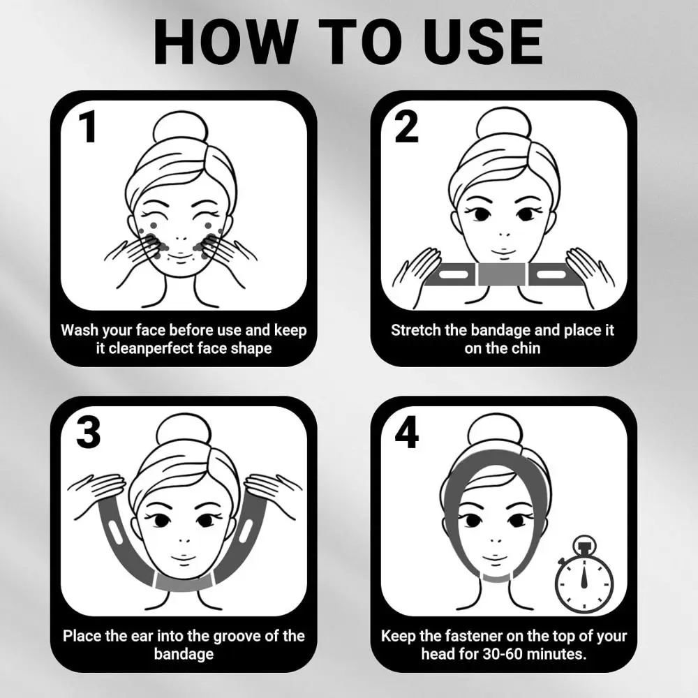 Nueva correa ajustable para adelgazar la cara, moldeador de línea de mandíbula, correa para la cara en V, correa para la mandíbula, correa para la barbilla de línea en V para dormir