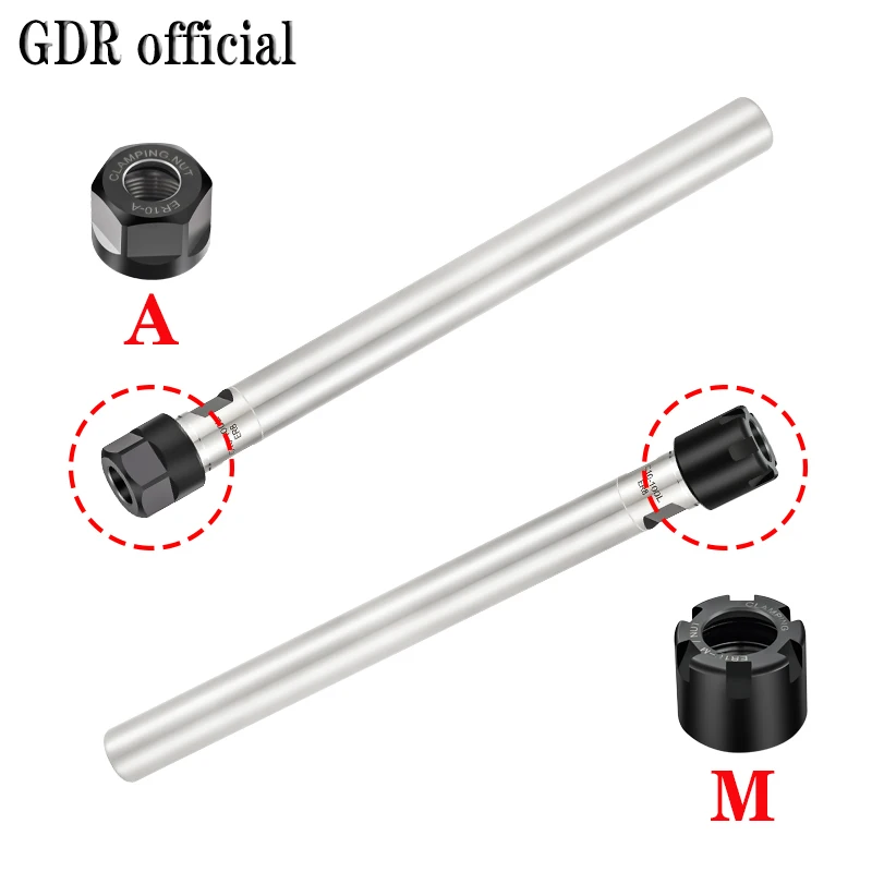 Hochpräziser 0,005 mm ER-Verlängerungsstab C10 C12 ER8 ER11 ER16 Spannfutterbearbeitung Gerader Schaft Verlängerungsstab Spannzangenhalter – Detail 22
