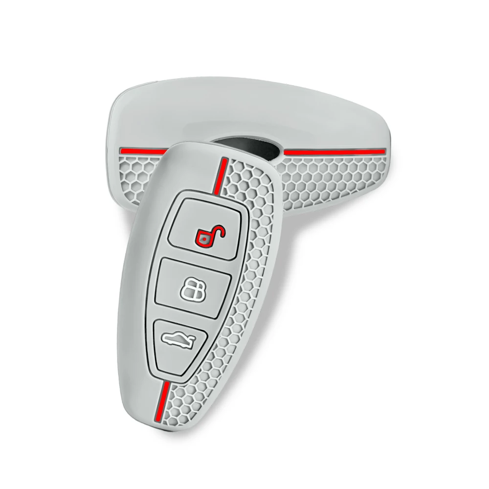 3 Buttons Silicone Car Key Case for Ford C-Max Mondeo Kuga Fiesta Titanium Ford Focus 3 4 ST MK3 MK4 Fob Cover Bag Accessories view 4