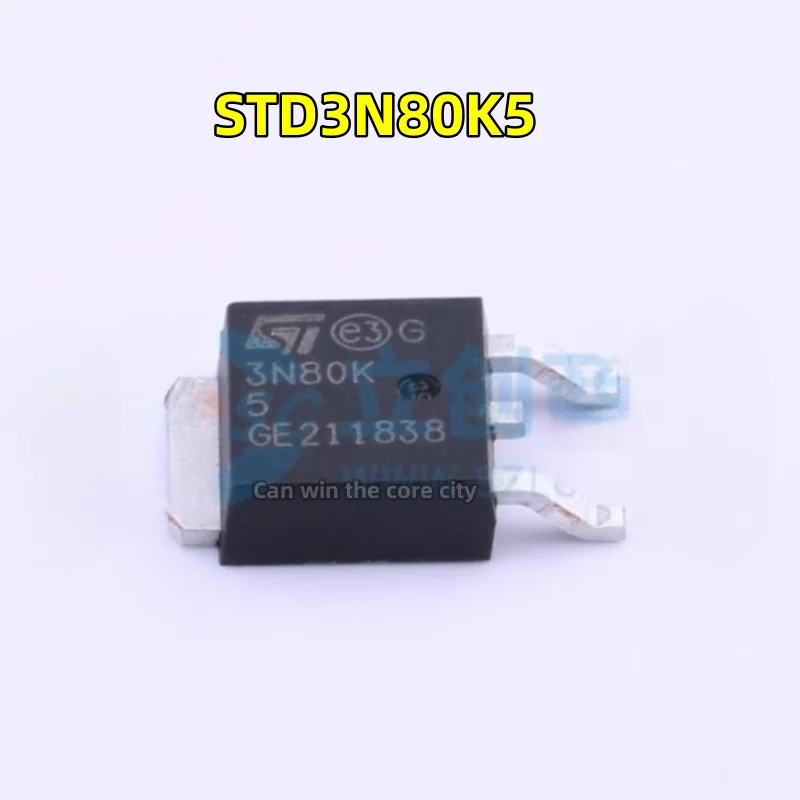 10 pieces STD3N80K5 TO-252 MOS tube 3N80K5 power stabilized tripole transistor 2.5A 800V