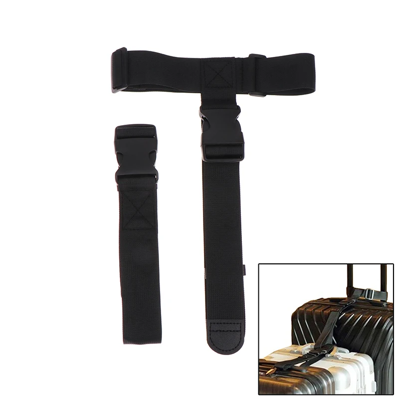 1 Set Outdoor Camping Tool Travel Tied Black Durable Nylon Cargo Tie Down Luggage Lash Belt Strap With Cam Buckle Travel Kits