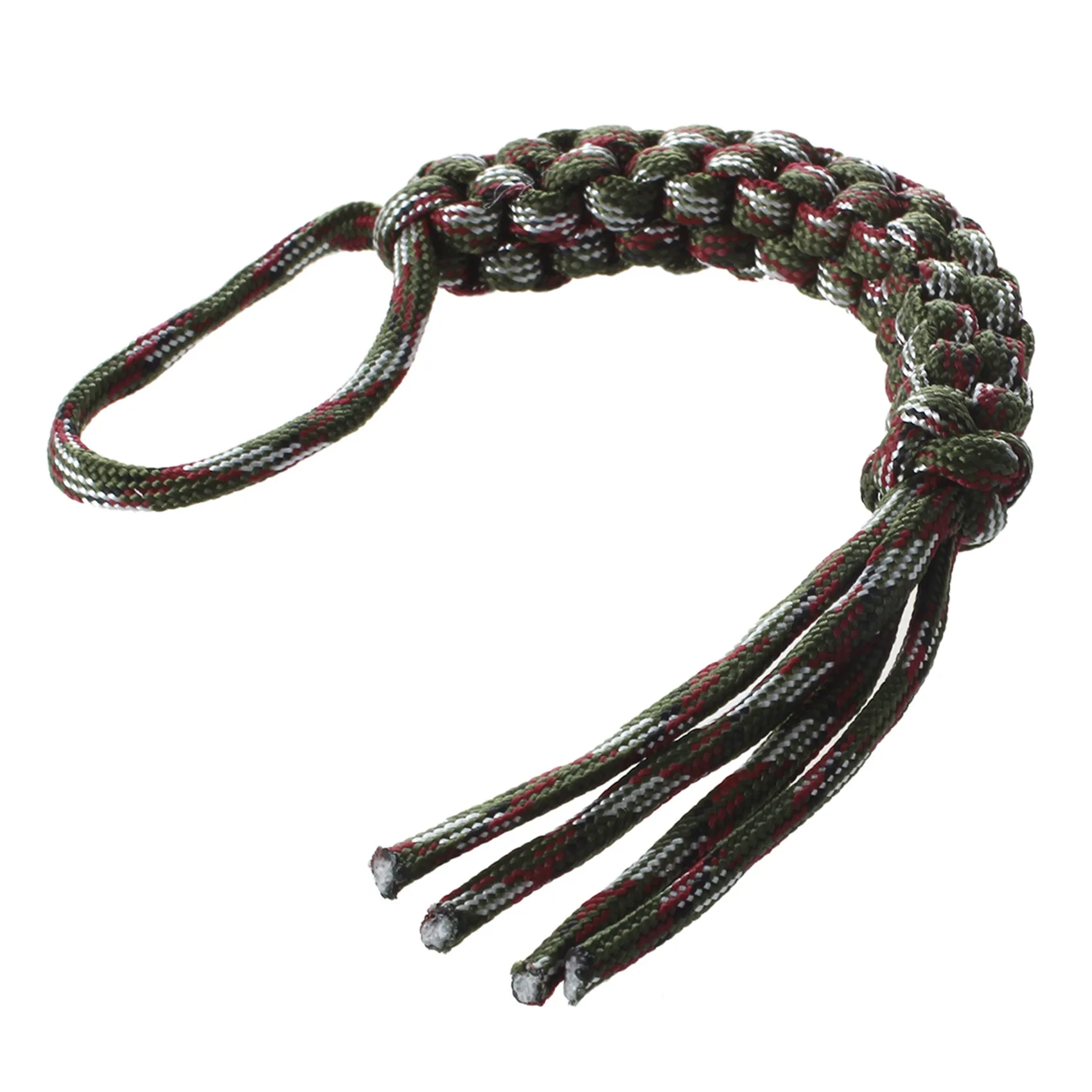TEXU 3X Woodland Digital Camo Paracord Square Weave Knife Lanyard