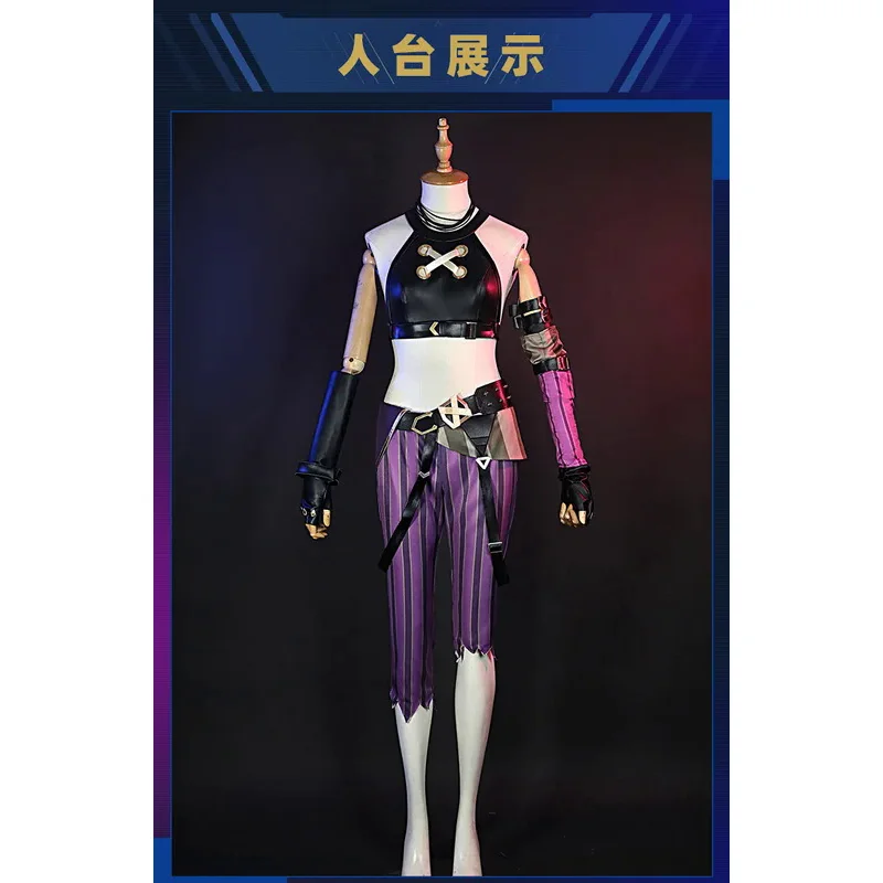 Game lol arcane cosplay costume crit Loli jinx cosplay loose canon cosplay anime outfit sexy wig women carnival costume