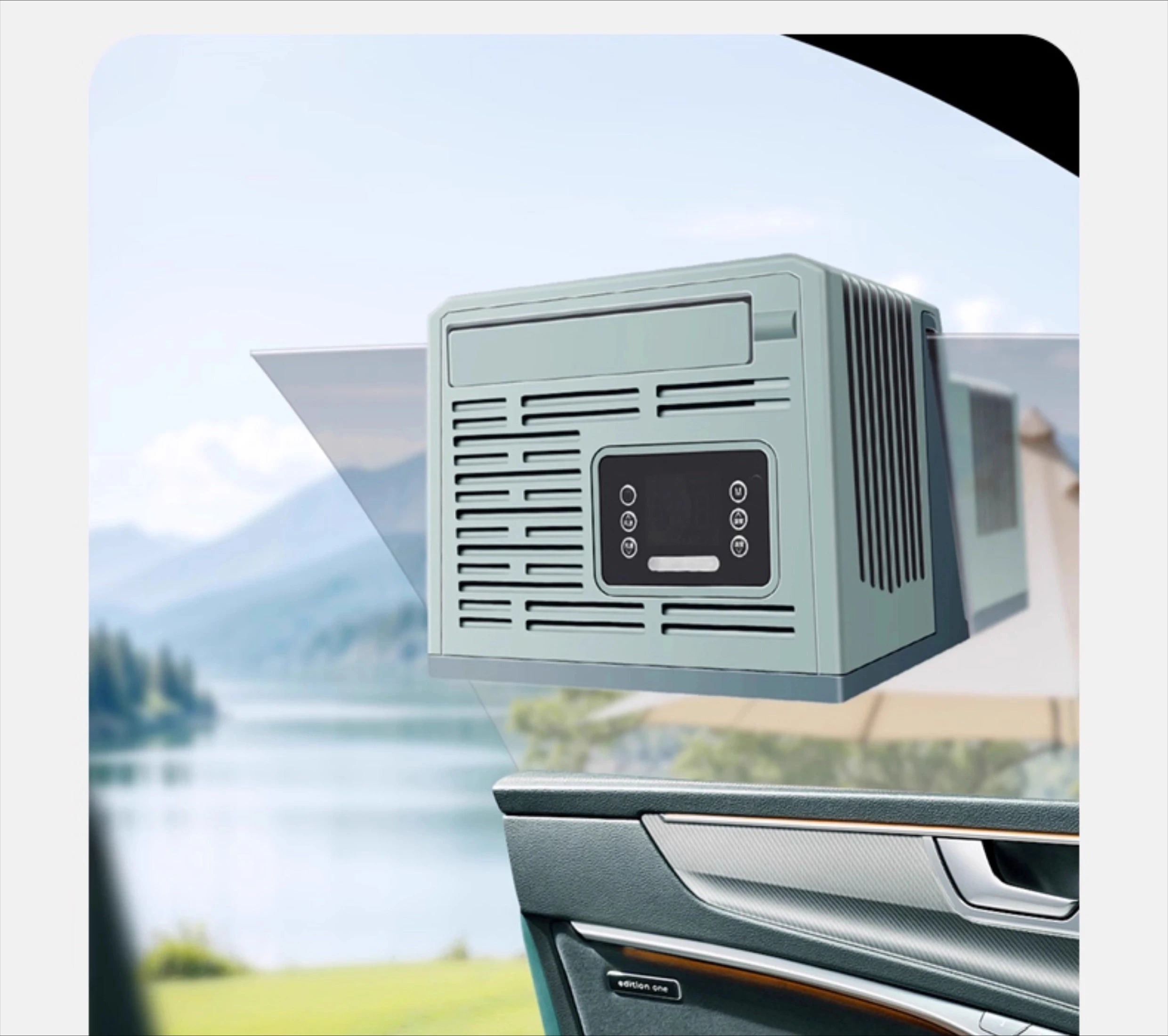 Portable parking air conditioner outdoor camping tent mobile air conditioner hanging window split 24V DC frequency conversion