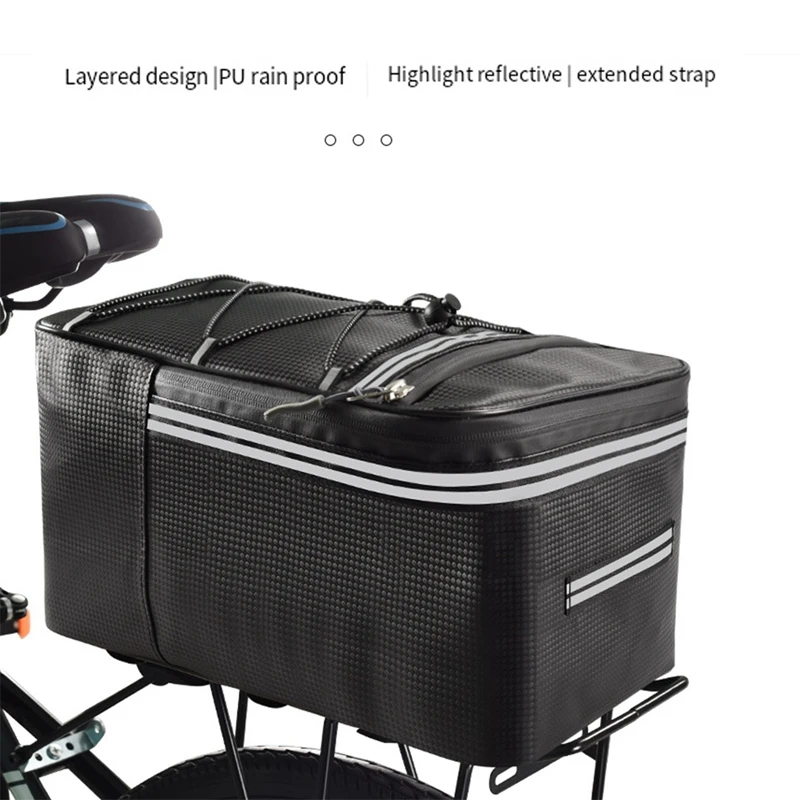 Bike Trunk Bag Bicycle Rear Bag Water Resistant Bike Rack Bag With Waterproof Rain Cover Cycling Bikepacking